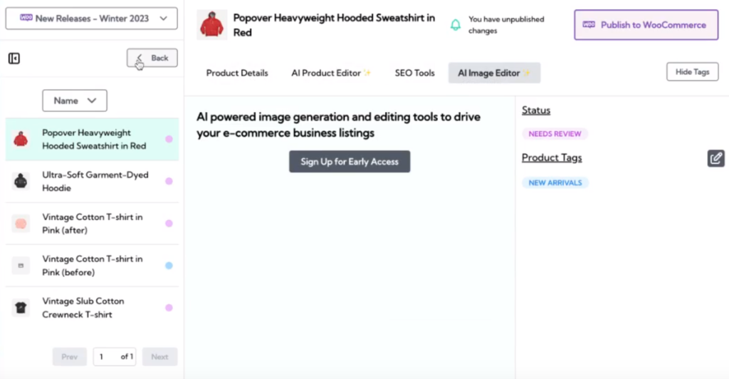 Describely.ai add a product